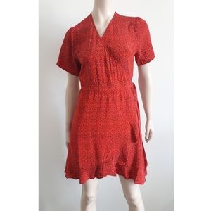 Suncoo | Graphic Print Wrap Dress